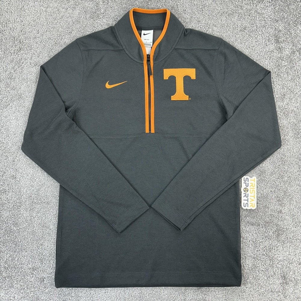 Tennessee Volunteers Shirt Mens Small Gray Basketball Nike 1/2 Zip Courtside